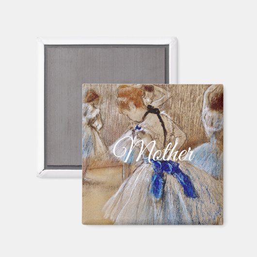 Degas Dancer With Blue Ribbon  マグネット (正面/裏面)