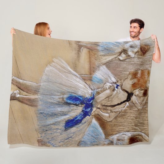 Degas Dancer with Blue Ribbon   Fleece Blanket フリースブランケット (インサイチュ)
