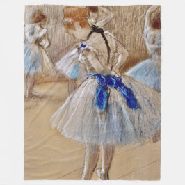 Degas Dancer with Blue Ribbon   Fleece Blanket フリースブランケット