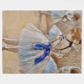 Degas Dancer with Blue Ribbon   Fleece Blanket フリースブランケット (正面(横))