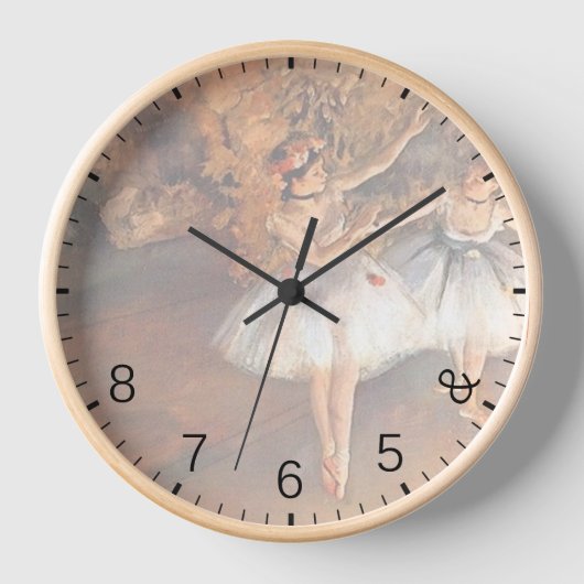 Degas Dancers Clock – バレエバレエバレリーナス・アート 壁時計 (正面)