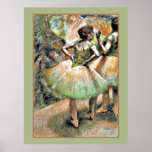 Degas - Dancers Pink and Green ポスター