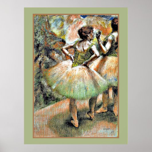 Degas - Dancers Pink and Green ポスター (正面)