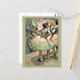 Degas - Dancers Pink and Green ポストカード