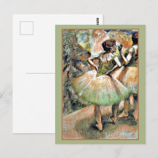 Degas - Dancers Pink and Green ポストカード (正面/裏面)