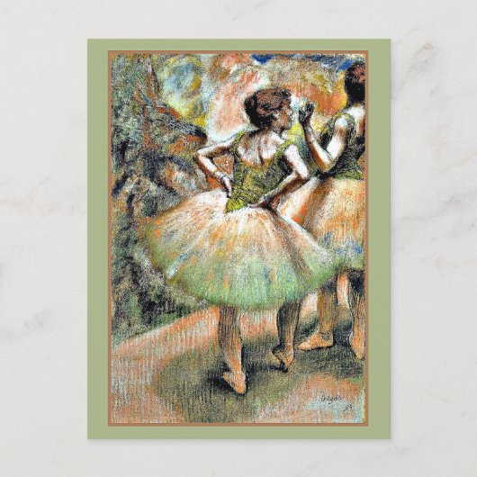Degas - Dancers Pink and Green ポストカード (正面)