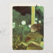 Degas Degasによるカフェコンサートでは、カラオケパーティー 招待状 (正面/裏面)