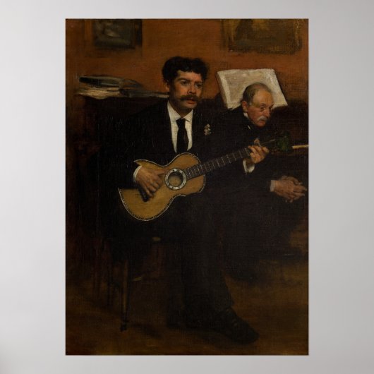 Degas - Lorenzo PagansとAuguste De Gas ポスター (正面)