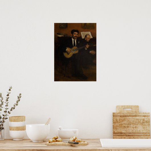 Degas - Lorenzo PagansとAuguste De Gas ポスター (キッチン)