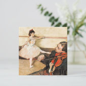 Degas - The Dance Lesson，有名絵画な カード (スタンド正面)