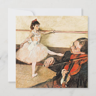 Degas - The Dance Lesson,有名絵画な カード