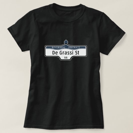 DeGrassiの通り、トロントの道路標識 Tシャツ (デザイン正面)