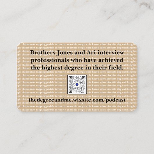 Degree and Meの名刺 名刺 (裏面)