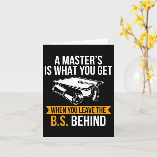 Degree Mba Masters学位の卒業 カード (黄色い花)