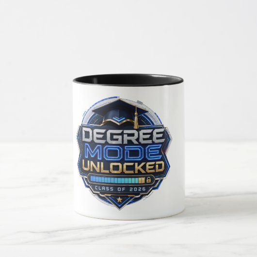 Degree Mode Unlocked 卒業記念マグカップ 2026年卒用 マグカップ (中央)