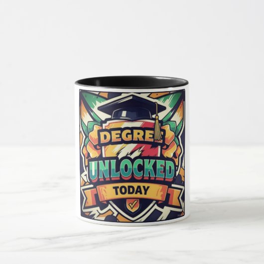 Degree Unlocked Todayグラフィックメン マグカップ (中央)