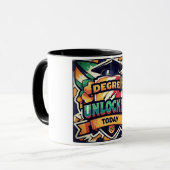 Degree Unlocked Todayグラフィックメン マグカップ (正面左)