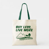 Degrowth Is Freedom: Buy Less, Live More トートバッグ (裏面)