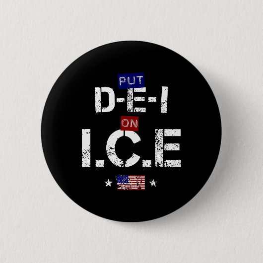 Deiを氷に - トランプ支持者 デザインTシャツ 缶バッジ (正面)