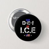 Deiを氷に - トランプ支持者 デザインTシャツ 缶バッジ (正面&裏面)