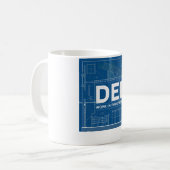 DEI作業設計図テクニカルスケッチMug コーヒーマグカップ (正面左)