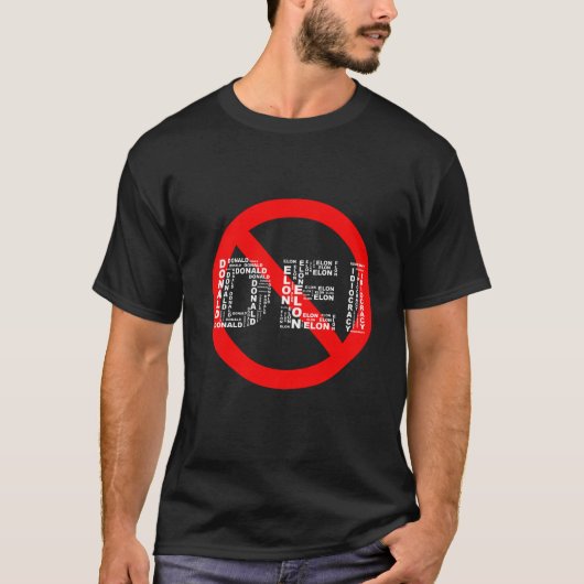 DEI (ドナルド、エロン、慣用主義) Tシャツ (正面)