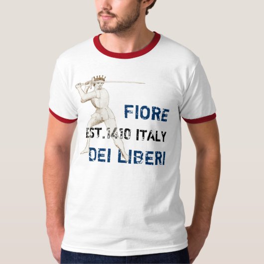 DEI LIBERI、FIORE、EST.1409イタリア Tシャツ (正面)