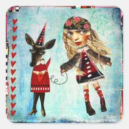 DeidreとDoeスタンプ スクエアシール