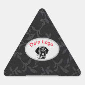  Dein Bild Mastiff Bulldog Logo Aufkleber Etikette 三角形シール (正面)