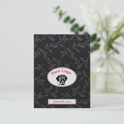  Dein Bild Mastiff Bulldog Logo Postkarte ポストカード (スタンド正面)