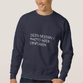 DEIN DESIGN / FOTO Herren Sweatshirt Pullover blau スウェットシャツ (正面)