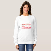 DEIN DESIGN / FOTO / TEXT Frauen Sweatshirt weiß スウェットシャツ (正面フル)