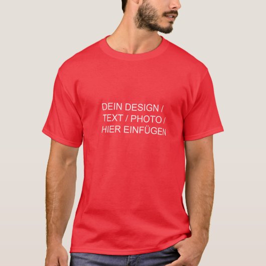 DEIN DESIGN / FOTO / TEXT / LOGO Herren rot Tシャツ (正面)