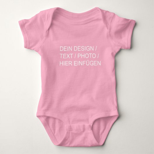 DEIN DESIGN/TEXT/FOTO Baby Girl Babybodies  ベビーボディスーツ (正面)