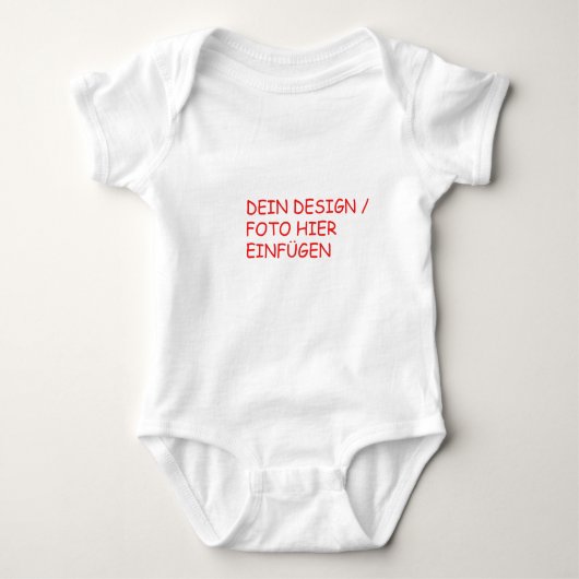 DEIN DESIGN/TEXT/FOTO Baby Strampler Babybodies ベビーボディスーツ (正面)