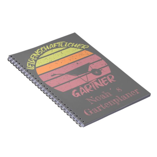 dein Name personalisierbares Design Gärtner ノートブック (右側)