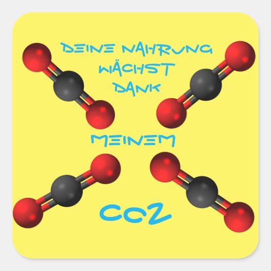 Deine Nahrung lebt dank meinem CO2 スクエアシール (正面)