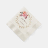 Deine Personalisierte Hochzeits-Serviette 縁ありカクテルナプキン (角)