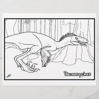 Deinonychus – カラーリングページ。