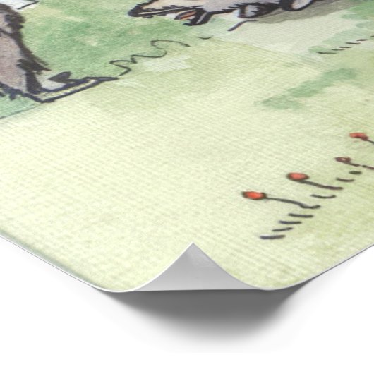 Deinonychus Father with Chicks ポスター (角)