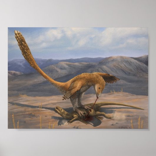 Deinonychus Prey Restraint Print ポスター (正面)