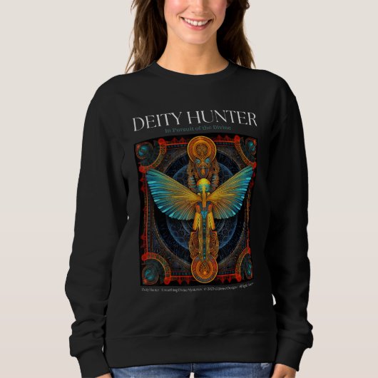 Deity Hunter  Psychedelic Egyptian Fractal Ankh 1 スウェットシャツ (正面)
