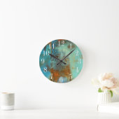 Dejaの青 ラウンド壁時計 (ホーム)