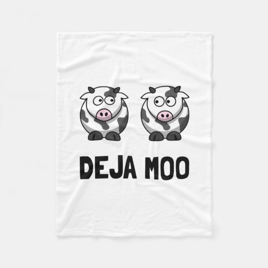 Deja Moo フリースブランケット (正面)