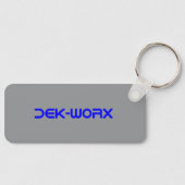 DEK-WORX EVAフォームカッティングサービス会社ロゴ キーホルダー (正面)