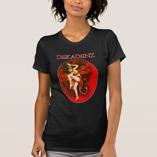 Dekadenz T-shirtヴィンテージの悪魔の女性 Tシャツ (正面)