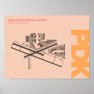 DeKalb-Peachtree空港(PDK)図表ポスター ポスター