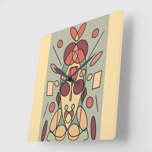 Dekokissen スクエア壁時計 (傾斜)