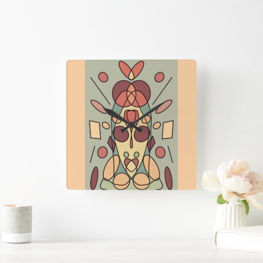 Dekokissen スクエア壁時計 (ホーム)