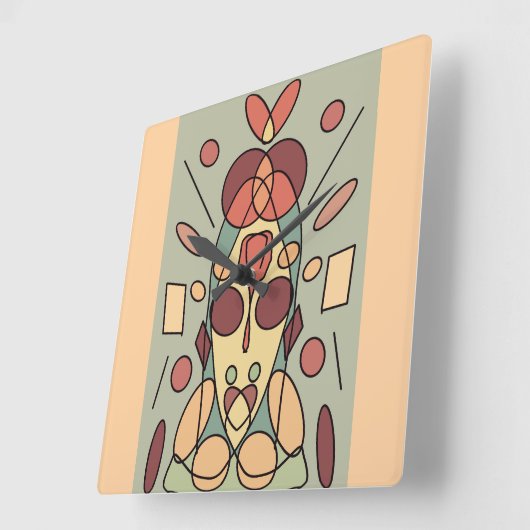 Dekokissen スクエア壁時計 (傾斜)